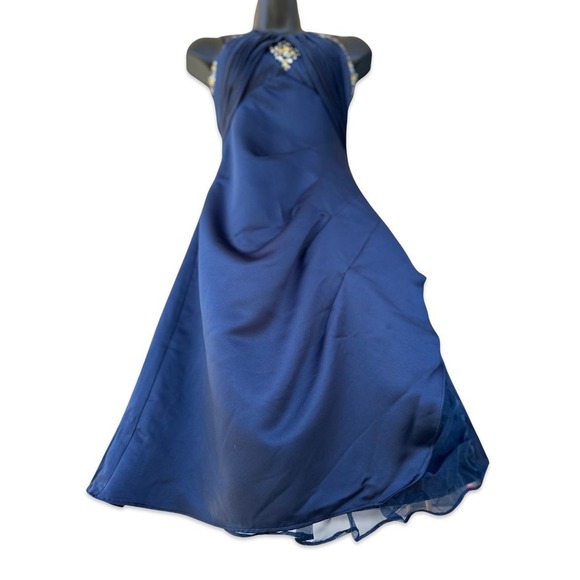 Jodi Christopher Bejeweled Open Back Pleated Fit & Flare Mini Dress Size 1 - Picture 7 of 15